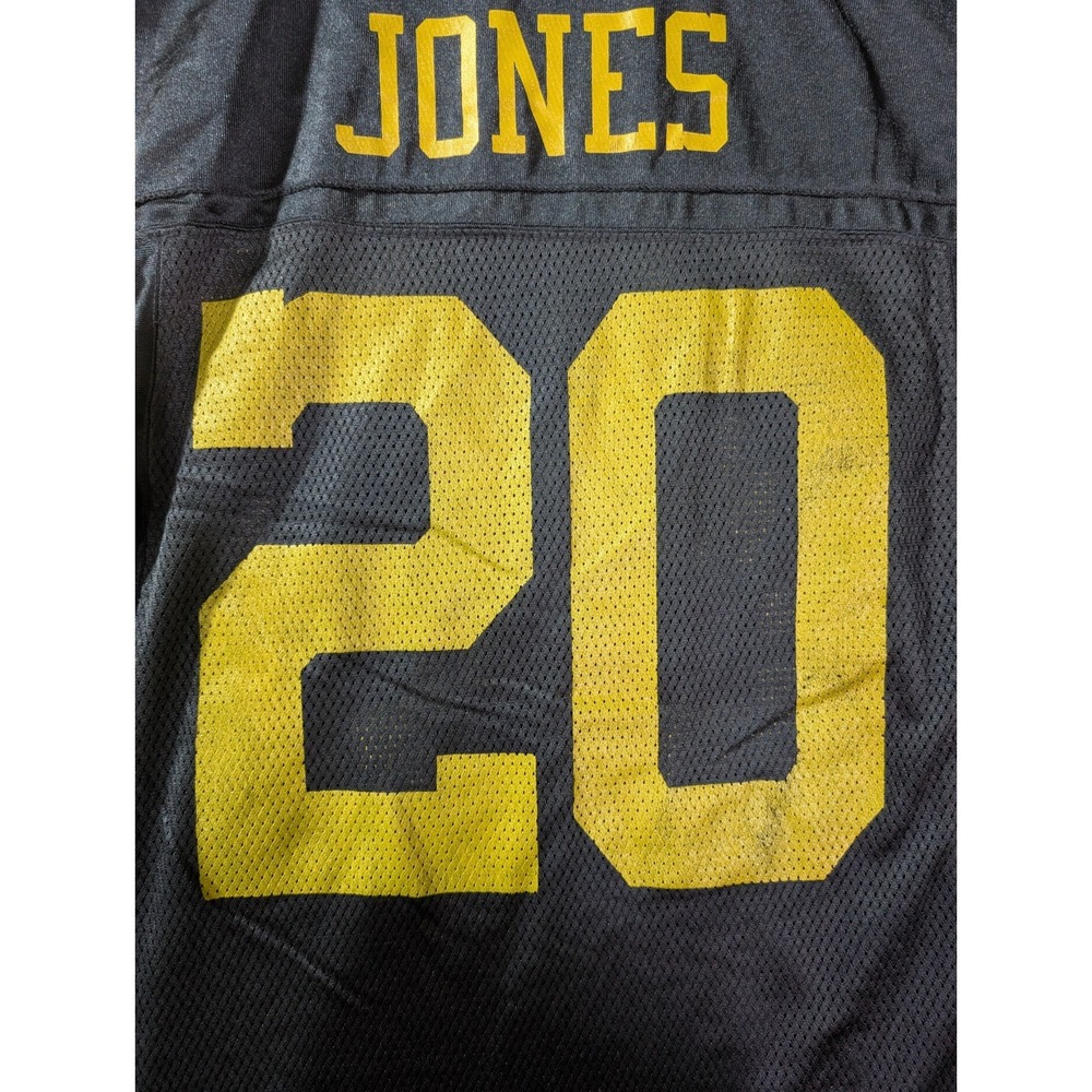 Vintage Reebok Thomas Jones New York Jets NFL Jersey Navy Gold Alt Size S - Picture 10 of 12
